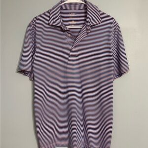Croft & Barrow Navy and White Striped Polo